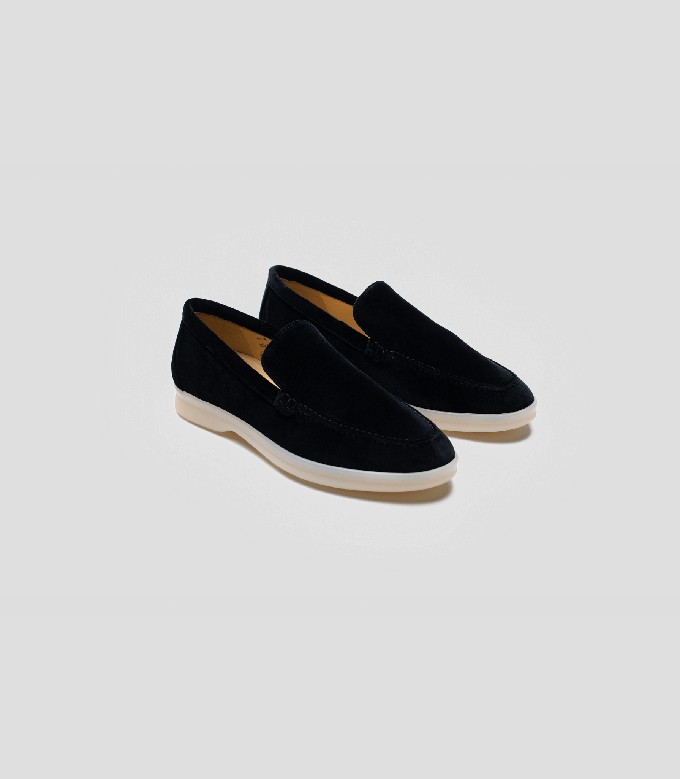Vegan Velvet Loafer Black from Solari Milano Vegan Velvet Loafer Black from Solari Milano