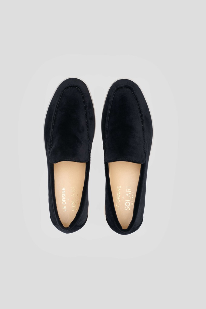 Vegan Velvet Loafer Black from Solari Milano Vegan Velvet Loafer Black from Solari Milano