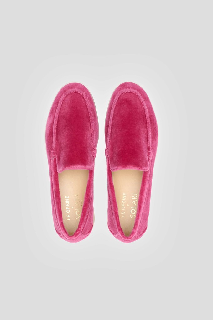 Vegan Velvet Loafer Pink from Solari Milano Vegan Velvet Loafer Pink from Solari Milano
