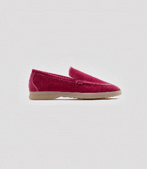 Vegan Velvet Loafer Pink from Solari Milano Vegan Velvet Loafer Pink from Solari Milano