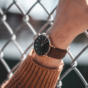 Black Solar Watch | Blue Vegan Leather from Solios Watches