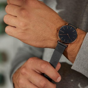 Black Solar Watch | Green Vegan Leather from Solios Watches