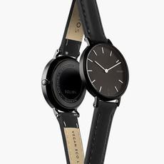 Black Mini Solar Watch | Black Vegan Leather van Solios Watches