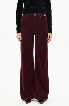 Murliaa corduroy broek dark cranberry via Sophie Stone