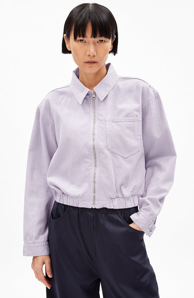 Caarsta denim jack cropped soft lilac from Sophie Stone