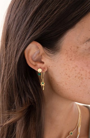 Generous oorbellen Aventurine palm from Sophie Stone
