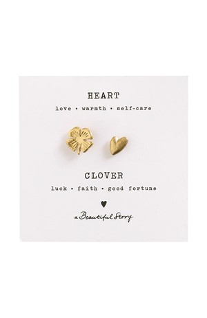 Klaver en hart broche set from Sophie Stone
