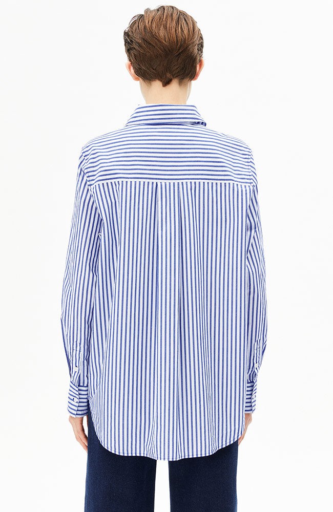 Stripe loose shirt blouse blauw from Sophie Stone