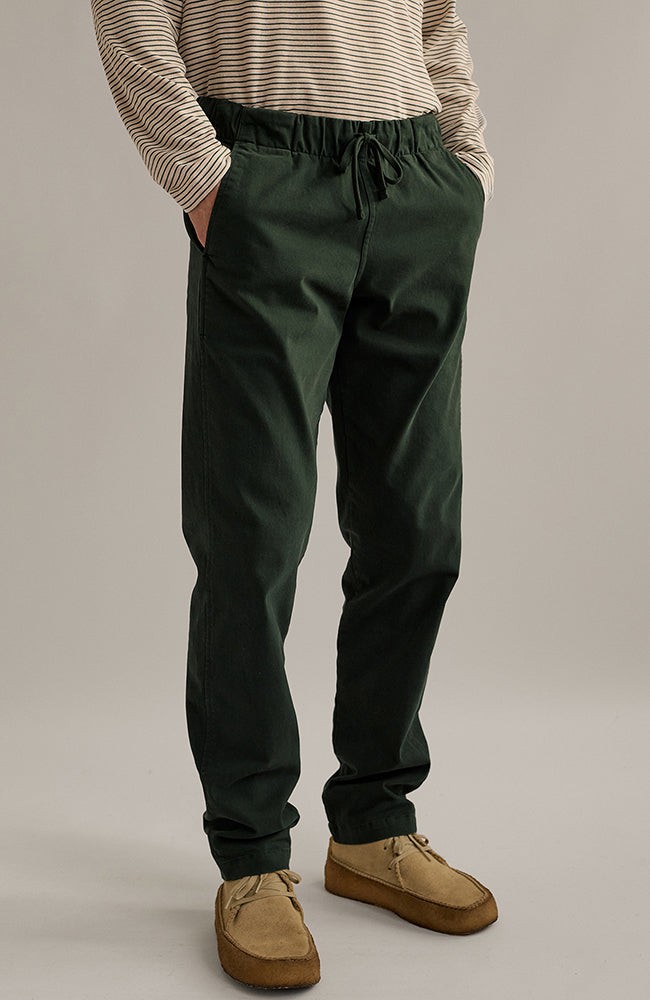 Kuhn chino broek dark green from Sophie Stone