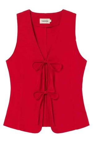 Elise gilet fiery red from Sophie Stone