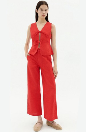 Elise gilet fiery red from Sophie Stone