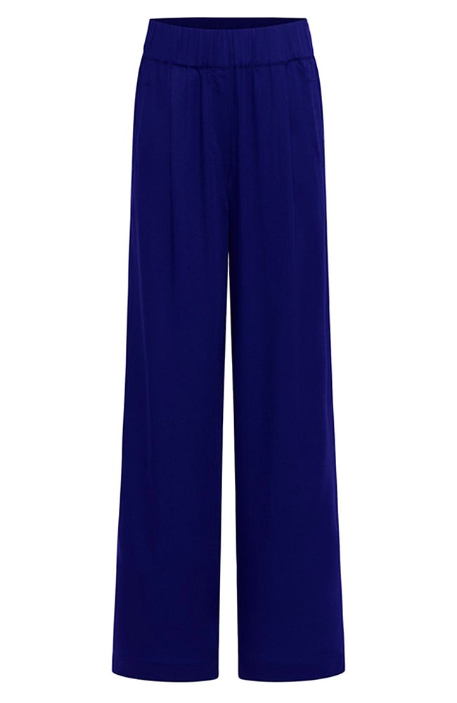 Tencel wide leg broek blauw from Sophie Stone