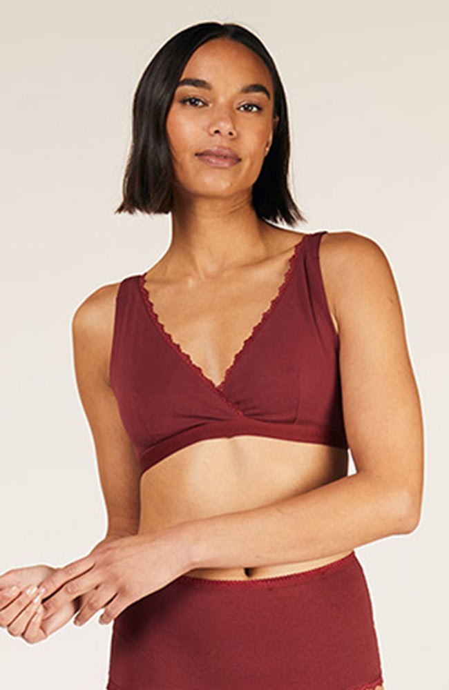 Lace bra burgundy from Sophie Stone