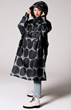 Black polka dot Poncho via Sophie Stone