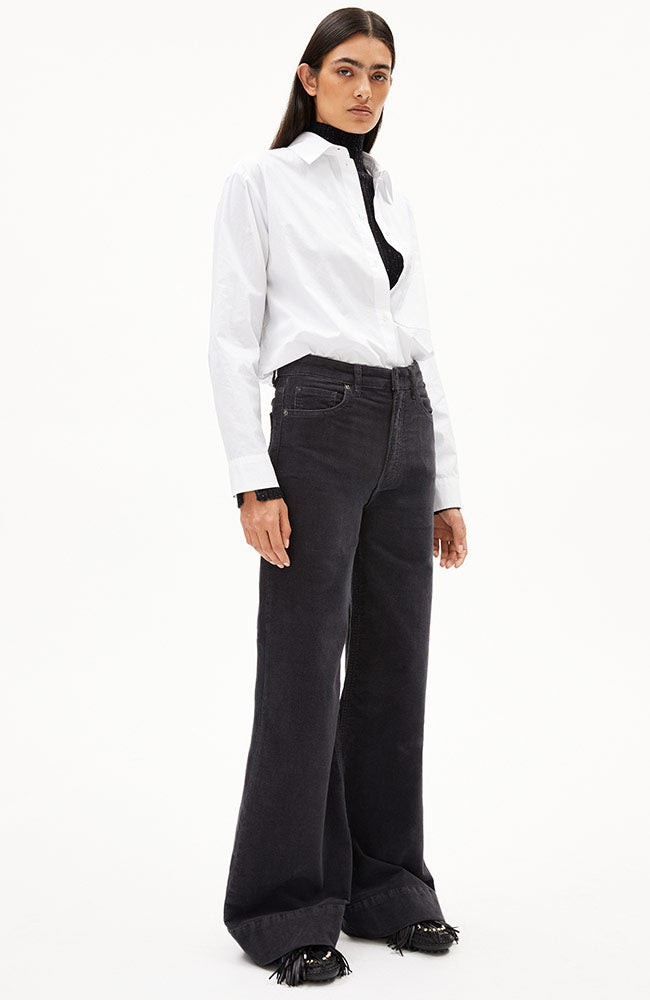 Murliaa corduroy broek dark steel from Sophie Stone