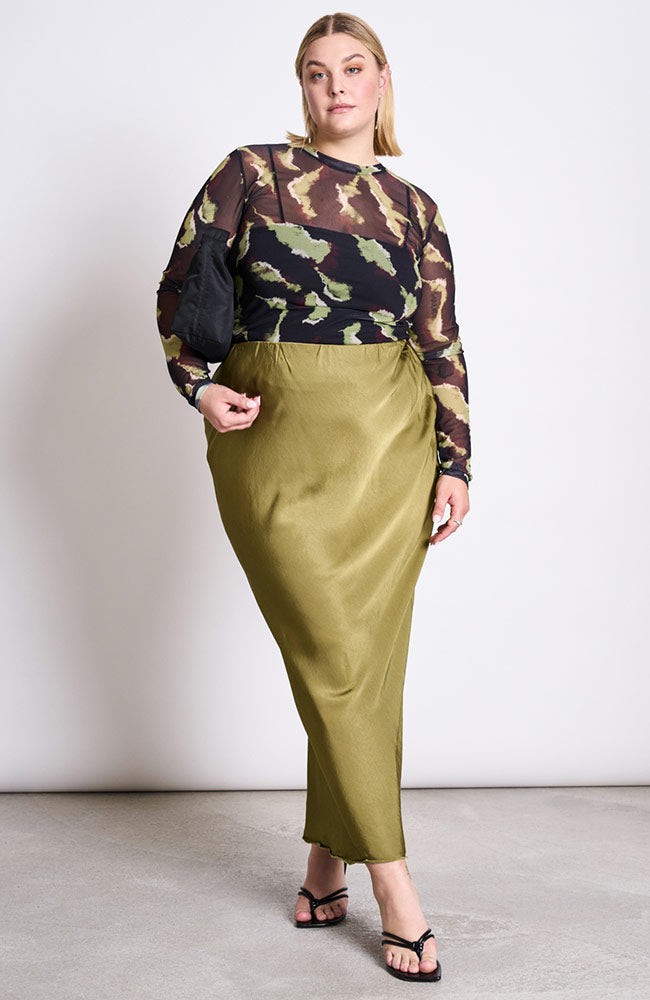 Dora mesh long sleeve mossfire from Sophie Stone