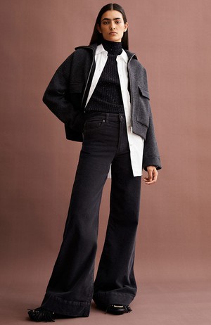 Murliaa corduroy broek dark steel from Sophie Stone