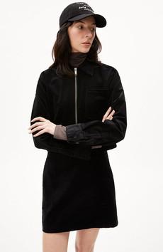 Saedaa corduroy jack zwart via Sophie Stone