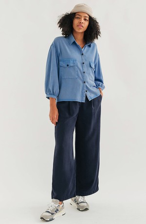 Hamushin blouse washed blue from Sophie Stone