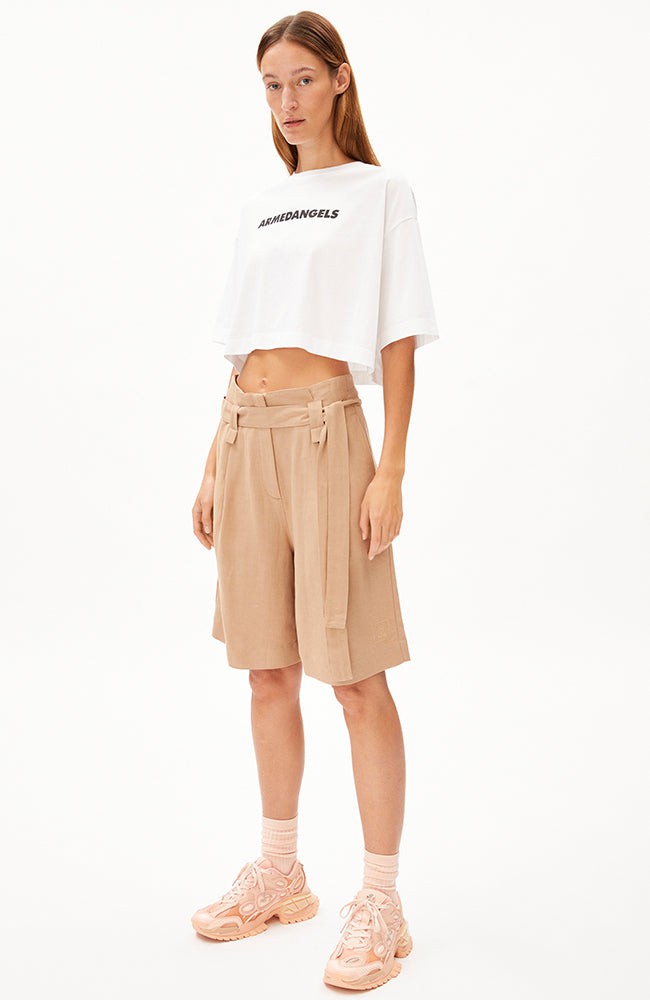 Lariaa cropped t-shirt wit from Sophie Stone