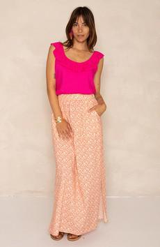 Maxi skirt gurdeep ikat peach via Sophie Stone