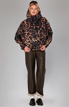 Dark Leopard Anorak Poncho via Sophie Stone
