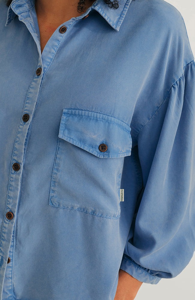 Hamushin blouse washed blue from Sophie Stone