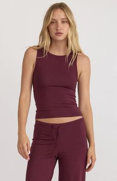 Everyday mock neck top plum via Sophie Stone