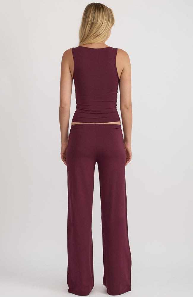 Everyday straight leg broek plum from Sophie Stone