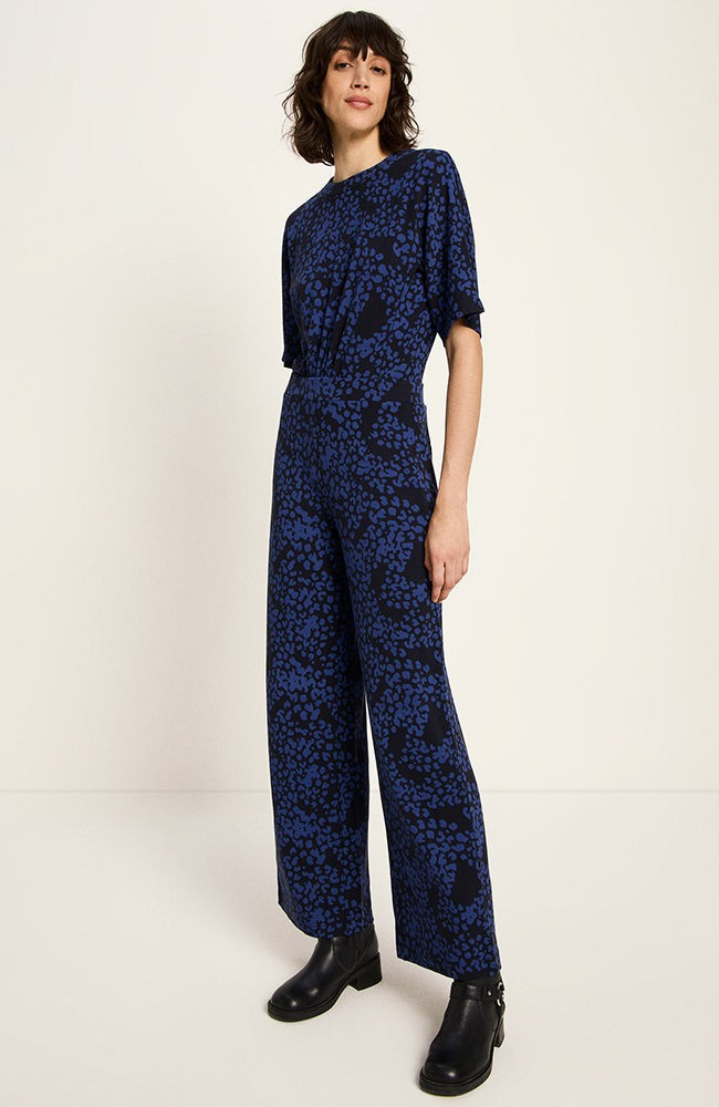 Jumpsuit animal blauw zwart from Sophie Stone
