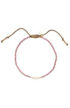 Knowing armband Rose Quartz Gold via Sophie Stone