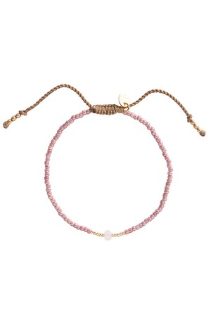 Knowing armband Rose Quartz Gold from Sophie Stone