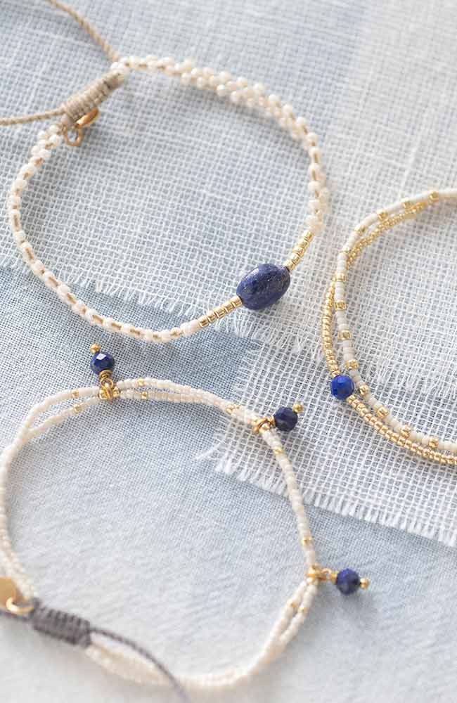 Emotion armband Lapis Lazuli Gold from Sophie Stone