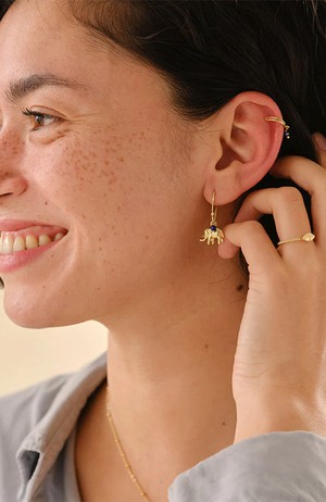 Generous oorbellen Lapis Lazuli olifant from Sophie Stone