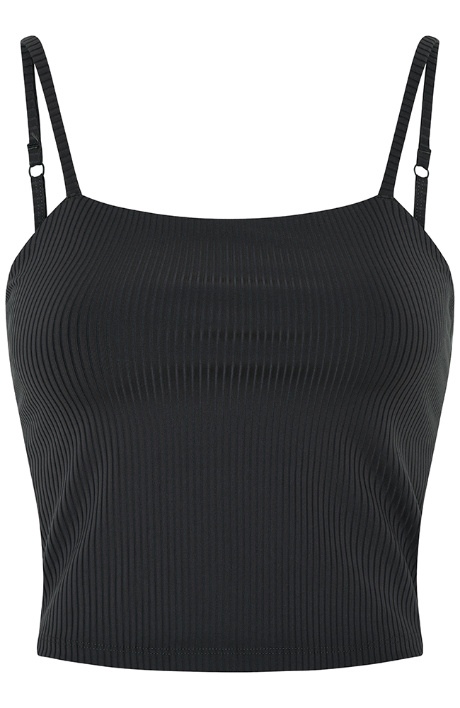 Rib cami top zwart from Sophie Stone