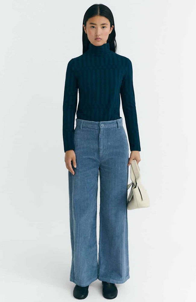 Karina fuzz broek blauw from Sophie Stone