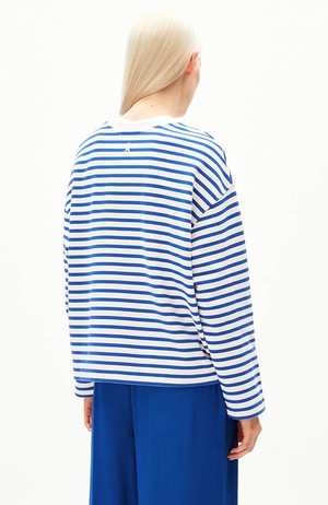 Frankaa stripe trui dynamo blue from Sophie Stone