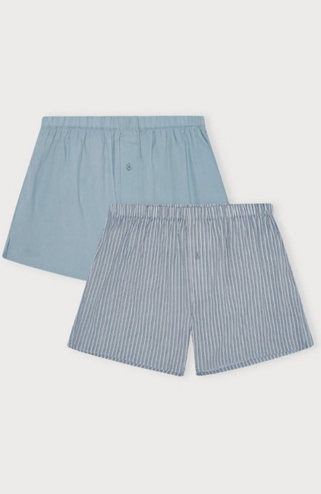 Core Icon boxers 2-pack stripes blue from Sophie Stone