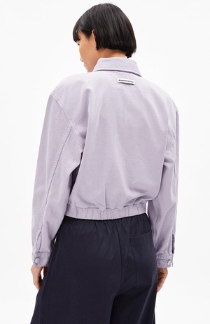 Caarsta denim jack cropped soft lilac from Sophie Stone