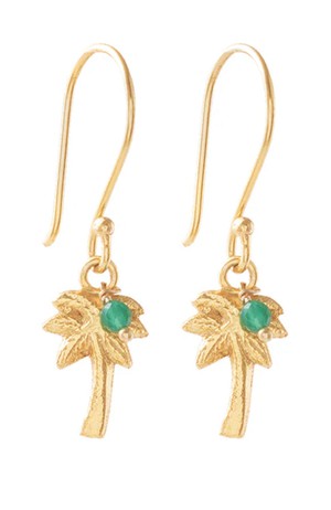 Generous oorbellen Aventurine palm from Sophie Stone