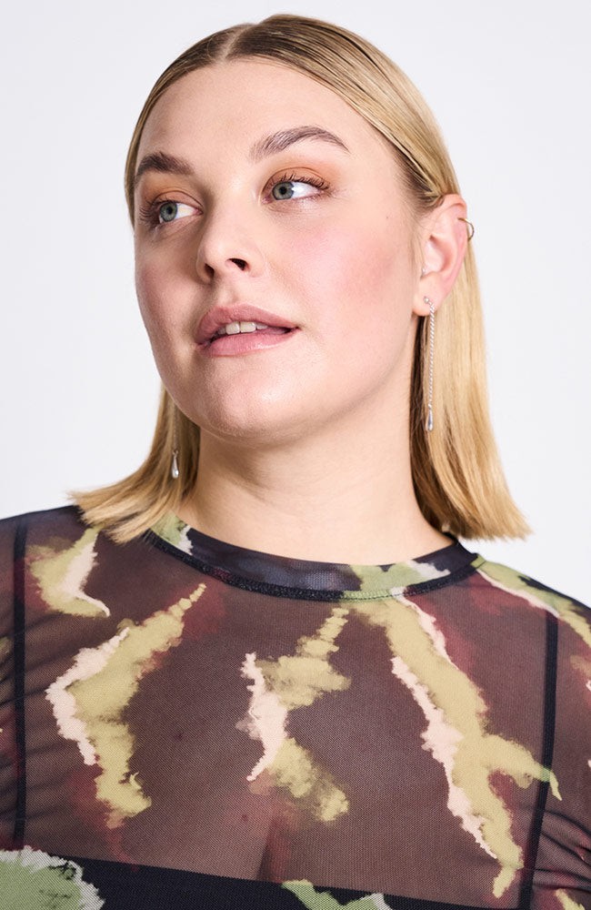 Dora mesh long sleeve mossfire from Sophie Stone