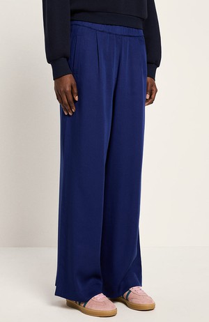 Tencel wide leg broek blauw from Sophie Stone