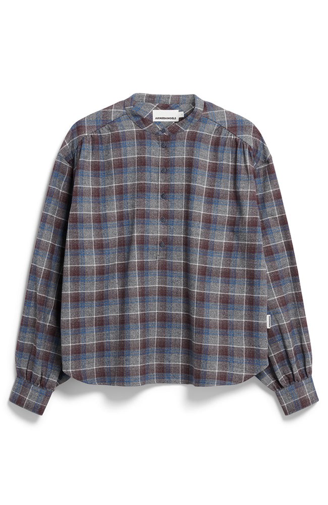 Efinaraa check blouse cranberry from Sophie Stone