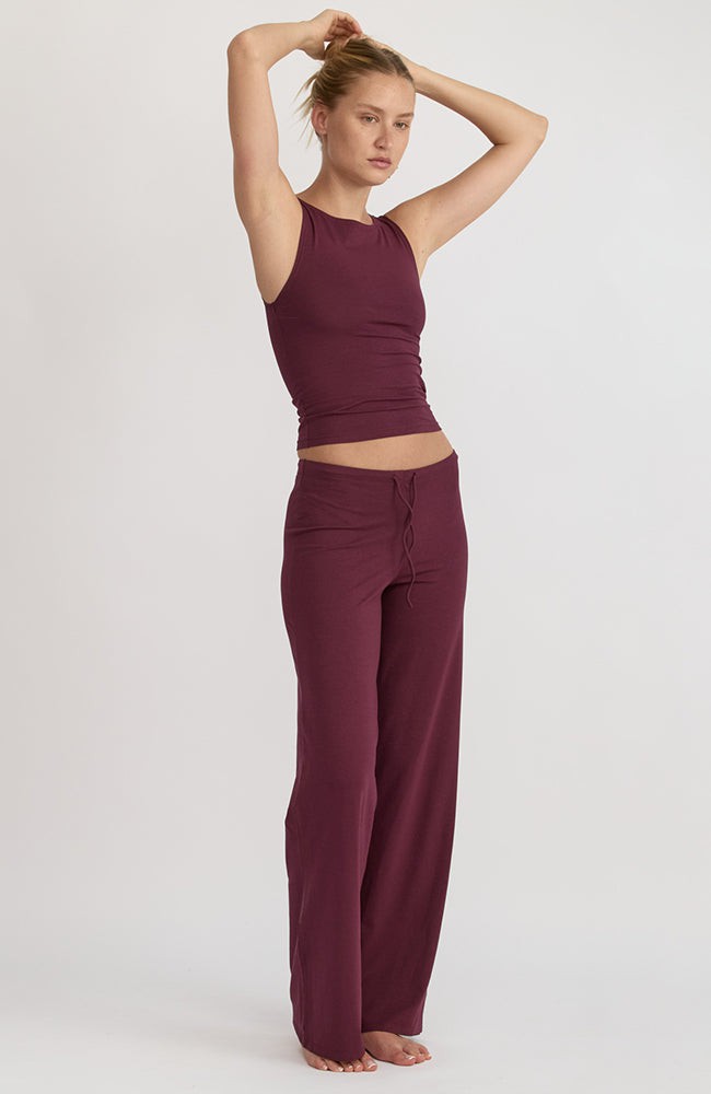 Everyday straight leg broek plum from Sophie Stone