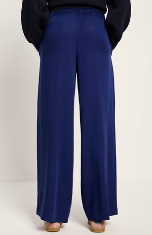 Tencel wide leg broek blauw from Sophie Stone