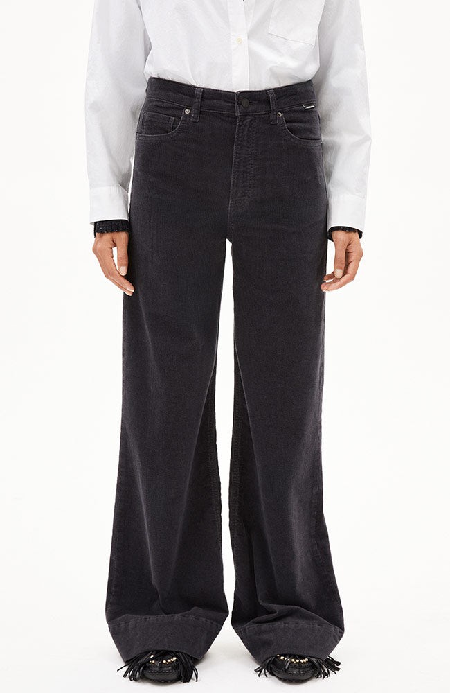 Murliaa corduroy broek dark steel from Sophie Stone