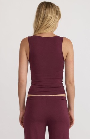Everyday mock neck top plum from Sophie Stone