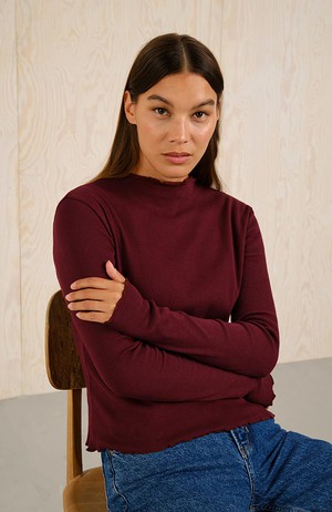 Ryd rib top fig red from Sophie Stone