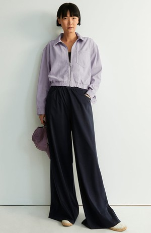 Caarsta denim jack cropped soft lilac from Sophie Stone
