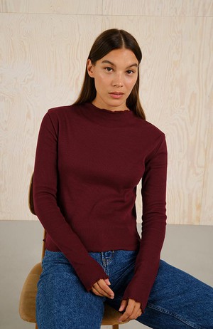 Ryd rib top fig red from Sophie Stone